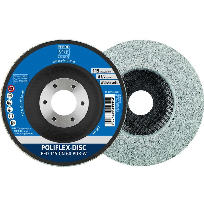ROUE MEULESAGE 115X22MM CN  PFD PUR W    P60 PFERD