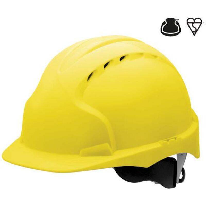 HELM VENTIL.+ DRAAIKNOP     EVO3 GEEL          JSP