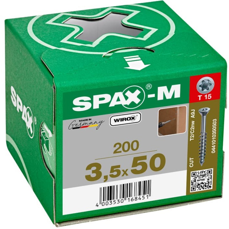 VIS CHARPENTE T15 DD SPAX-M   3,5X50 - ZN