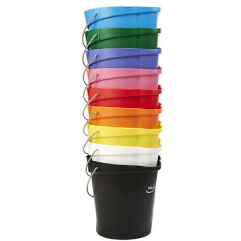 SEAU PP/INOX NOIR           5686/9 - 12L     VIKAN
