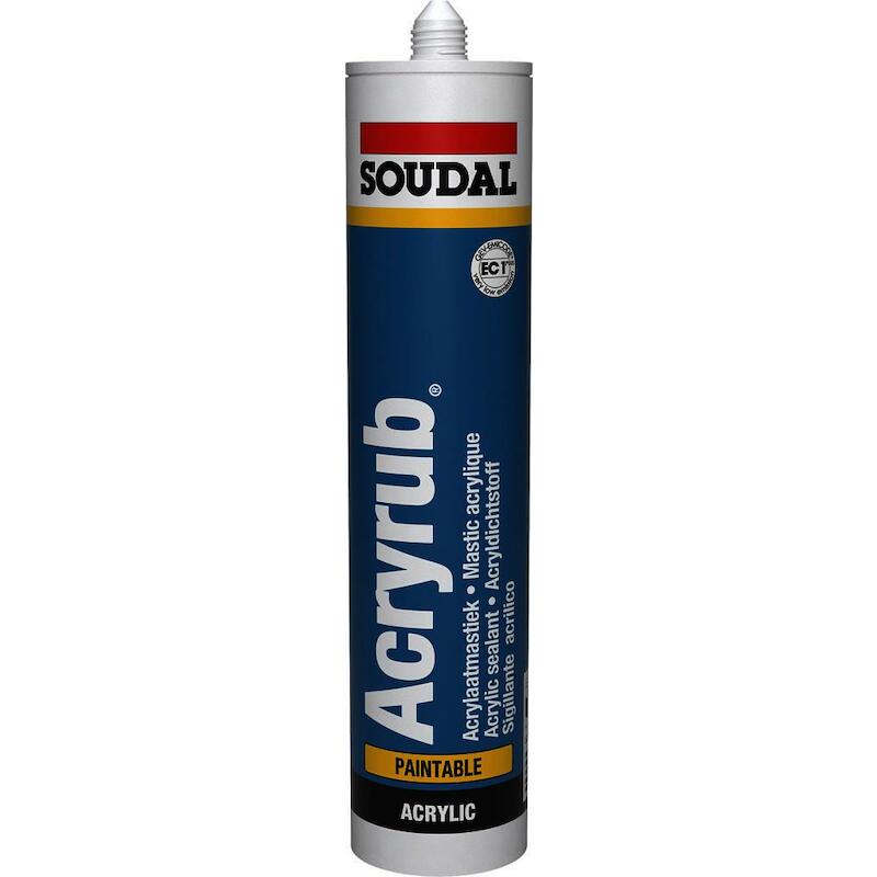 MASTIC JOINTAGE BLANC 310ML ACRYRUB         SOUDAL