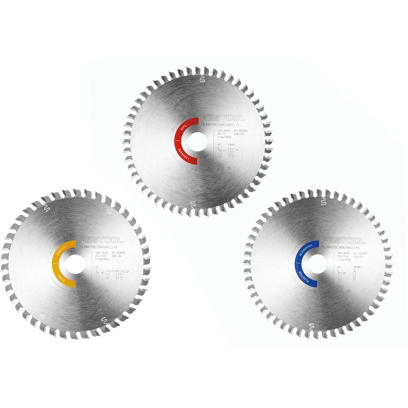 ASSORT.LAMES SC.CIRC.160MM  KSB-SORT/3 W/L/A (3PC)