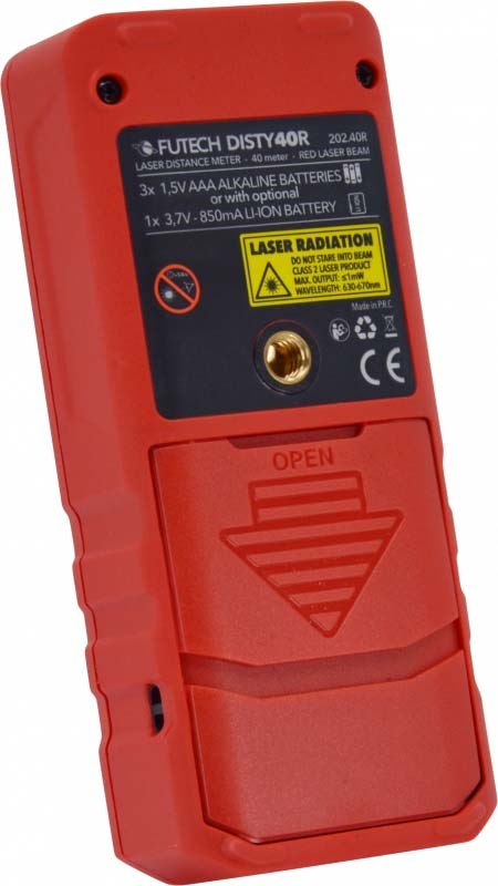 TÉLÉMÉTRE 40M ROUGE         DISTY 40 2XAA   FUTECH