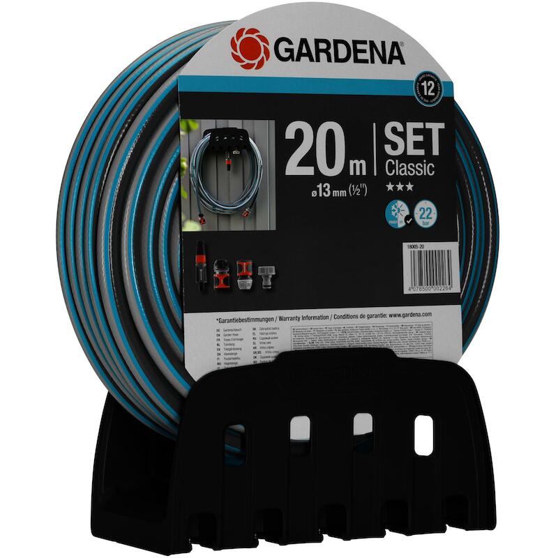 PORTE TUYAU MUR + 20M TUYAU 18005 CLASSIC  GARDENA