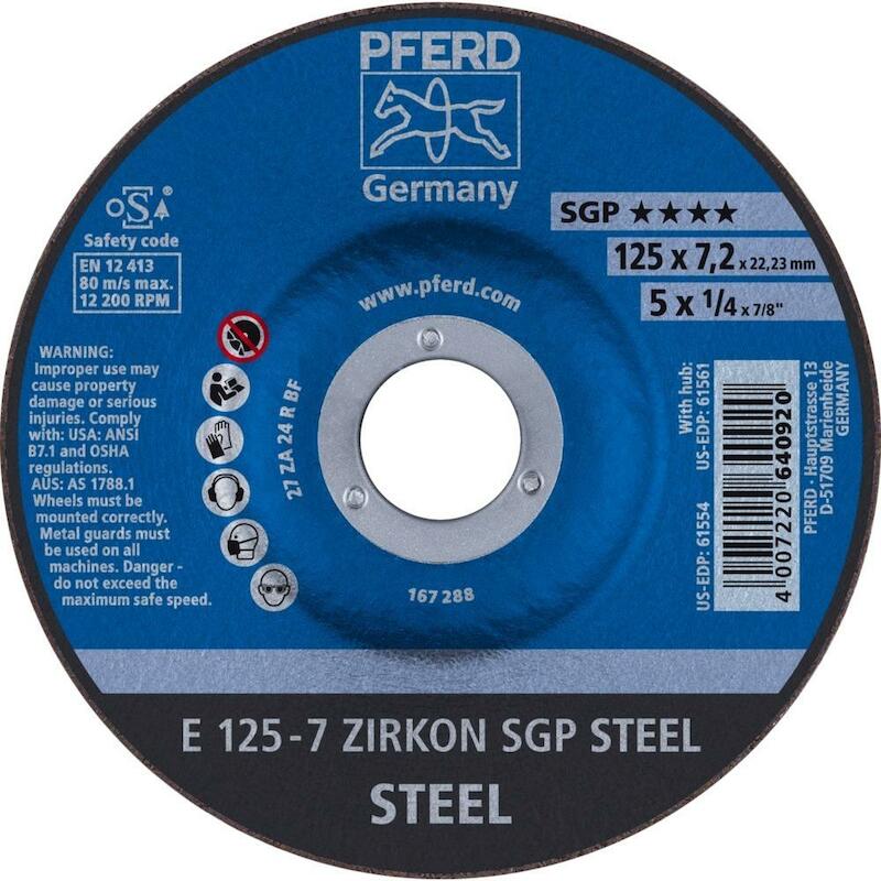 DISQ. ÉBARBER 125X7,2X22,23 SGP STEEL        PFERD