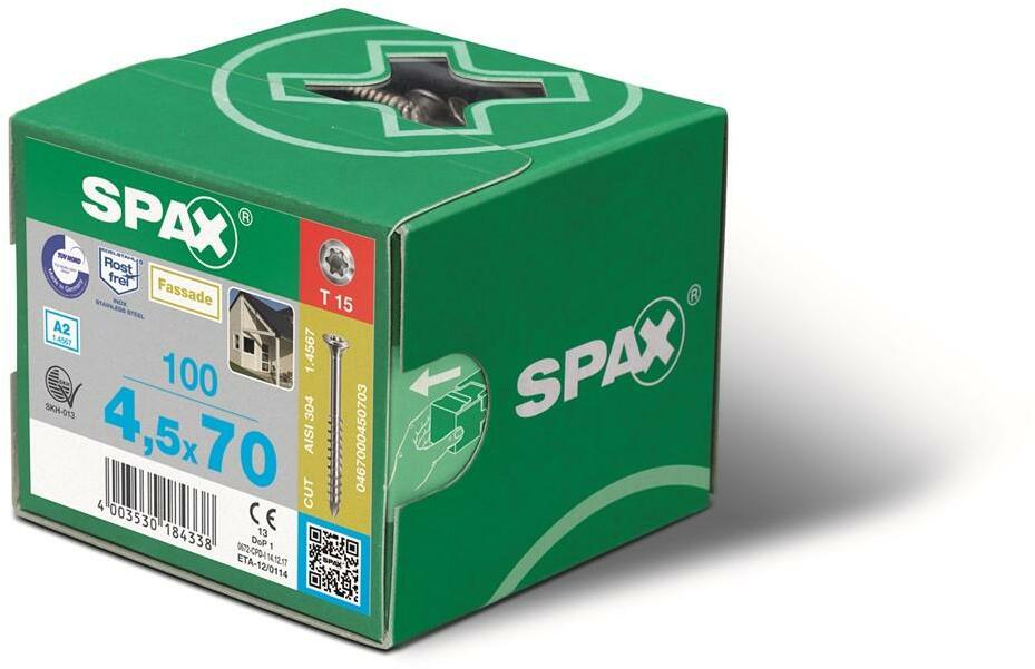 VIS POUR PANNEAUX D'AGGLOMÉRÉ - SPAX T-STAR PLUS - TÊTE FRAISÉE T20 FULL THREAD 4X30 MM (200 EA)