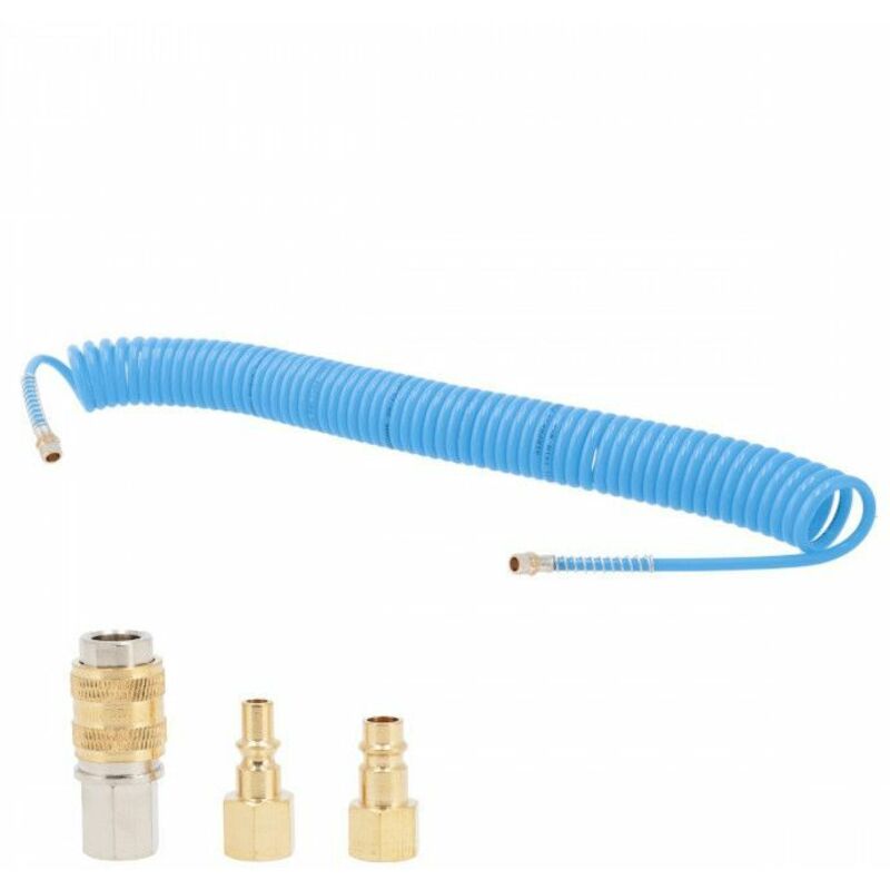 Airpress - 4304236 - Tuyau spiralé - pu - 5 x 8 mm - 10 m - 1/4" bspt filetage mâle - 10 bar - 03177823