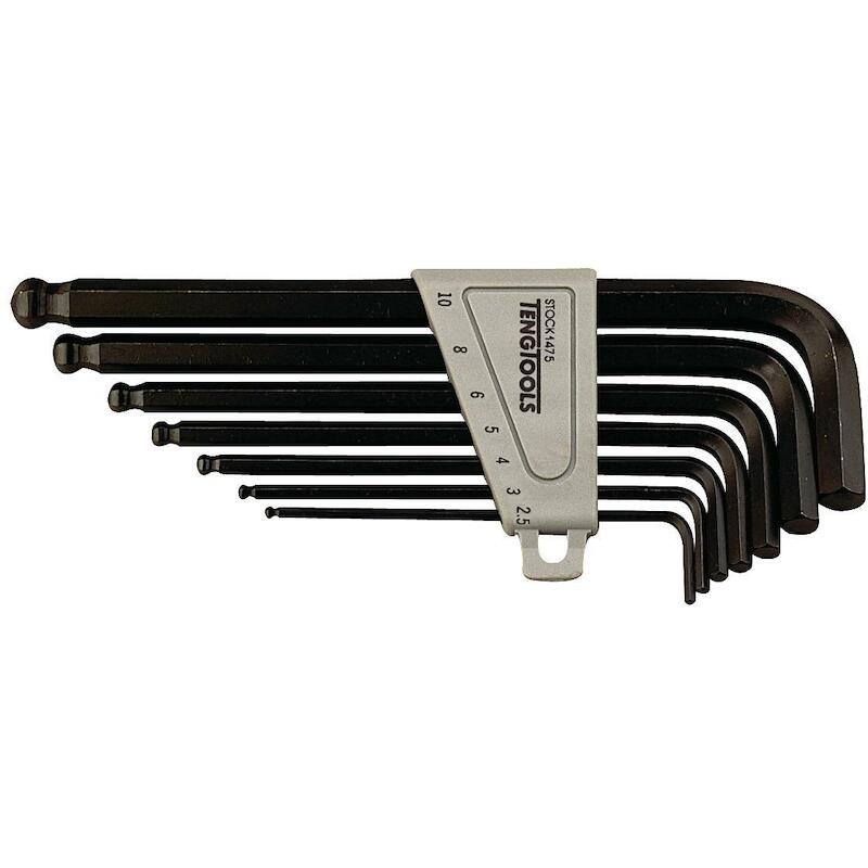 JEU DE CLÉS 6P.MÂLE SPH.(M) 10955 (7PCS) TENGTOOLS