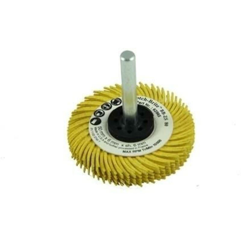 SCHIJFBORSTEL STIFT S6 76MM BB-ZS GEEL      P80 3M