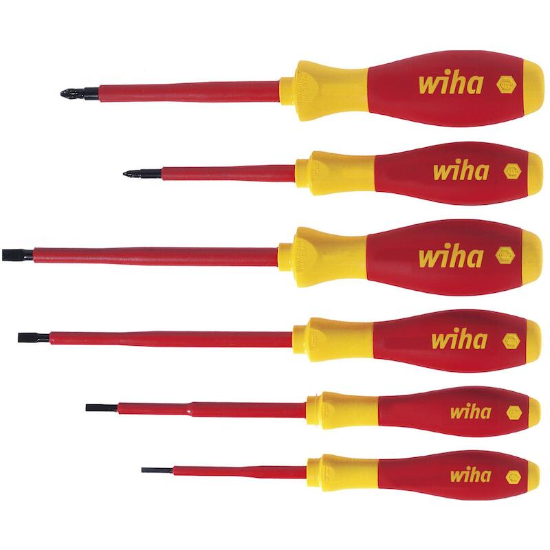 JEU DE TOURNEVIS SOFTFINISH ELECTRIC FENTE, POZIDRIV 6 PCS - 320NZK6SO - WIHA
