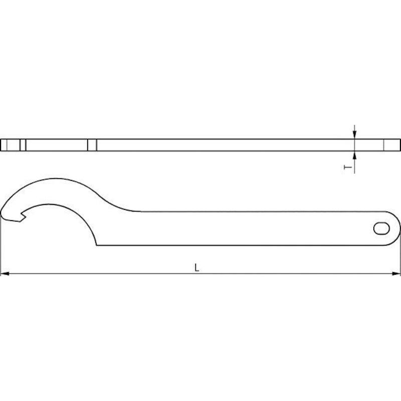 CLE A ERGOT AVEC CROCHET        DIN1810A/155-165MM