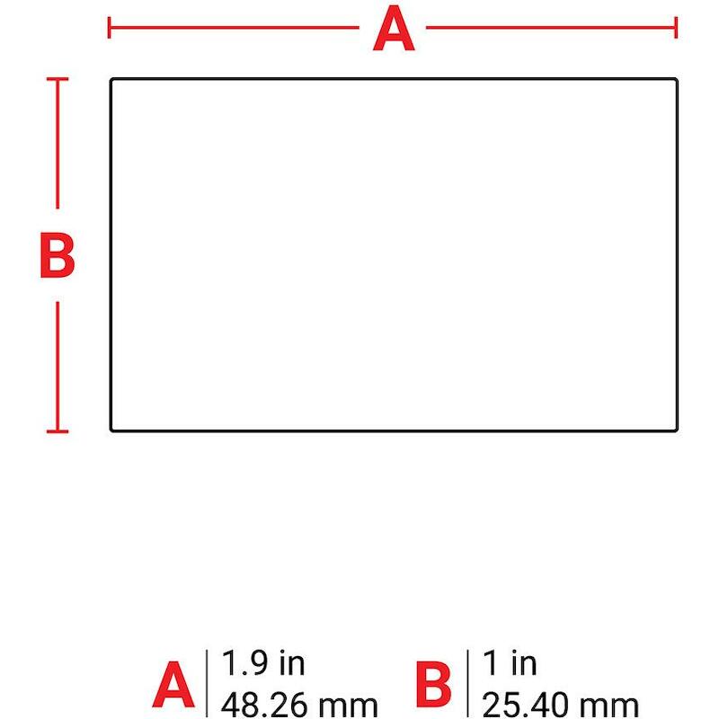 ÉTIQUETTE MAT BLANC         011265(3000) 48,3X25,4
