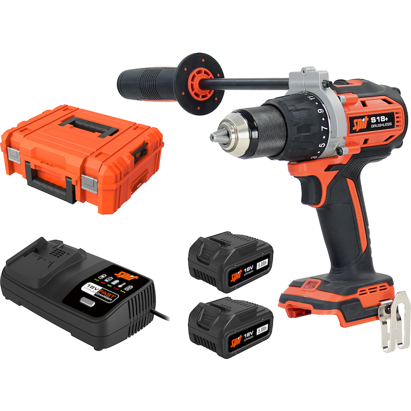 ACTIE ACCUSCHROEFMACHINE 18V/2X5AH S18+(KOFFER)SPI