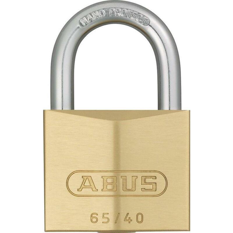 HANGSLOT MESSING GELIJKSL.  65/40 KA 6401     ABUS