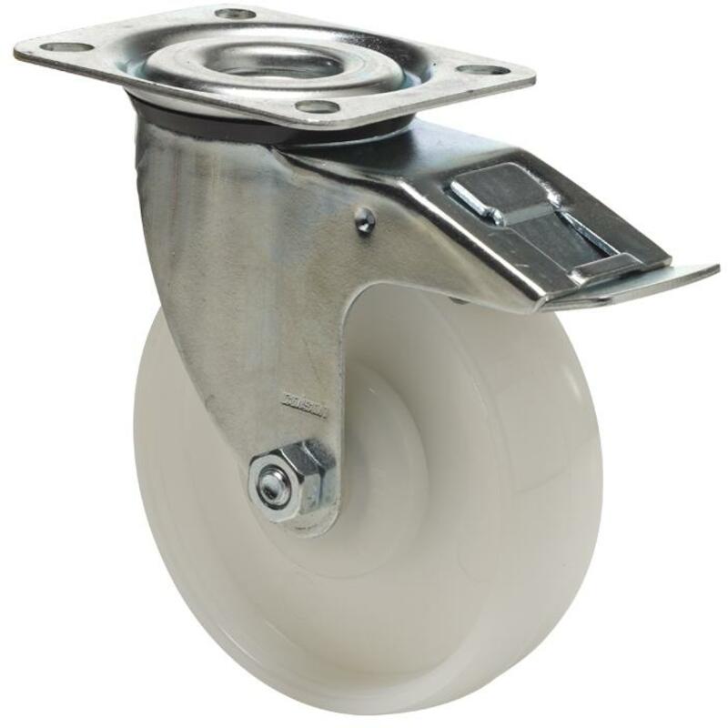 ROUE PIV./FREIN NYLON 125MM BPPN 1251 5100 - 150KG