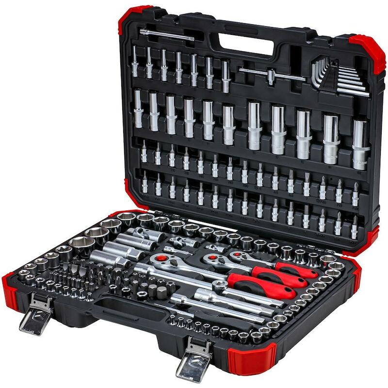 CLÉ CLIQ.+DOU.1/4"+1/2"+3/8 R4560(172PC)GEDORE RED