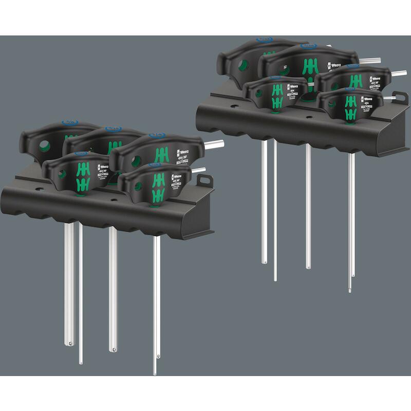 Wera - Schroevendraaierset T-greep - 454/10 hf Set Imperial 1 - Hex-Plus - Met vasthoudfunctie - Inch - 10-DELIG - 03226513