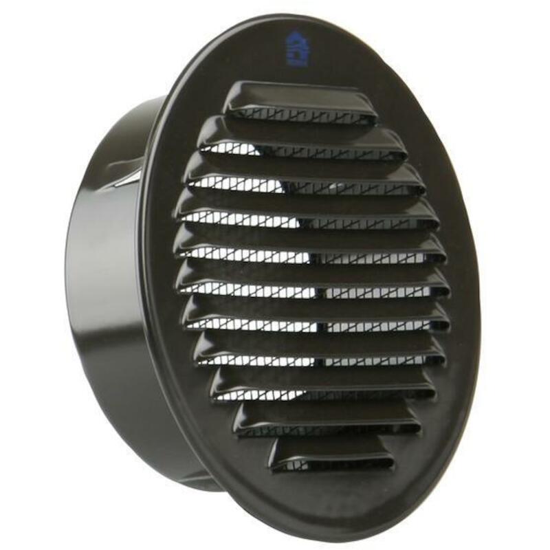 GRILLE ESTAMPÉE+MOUST.8019  435R - 115MM    RENSON