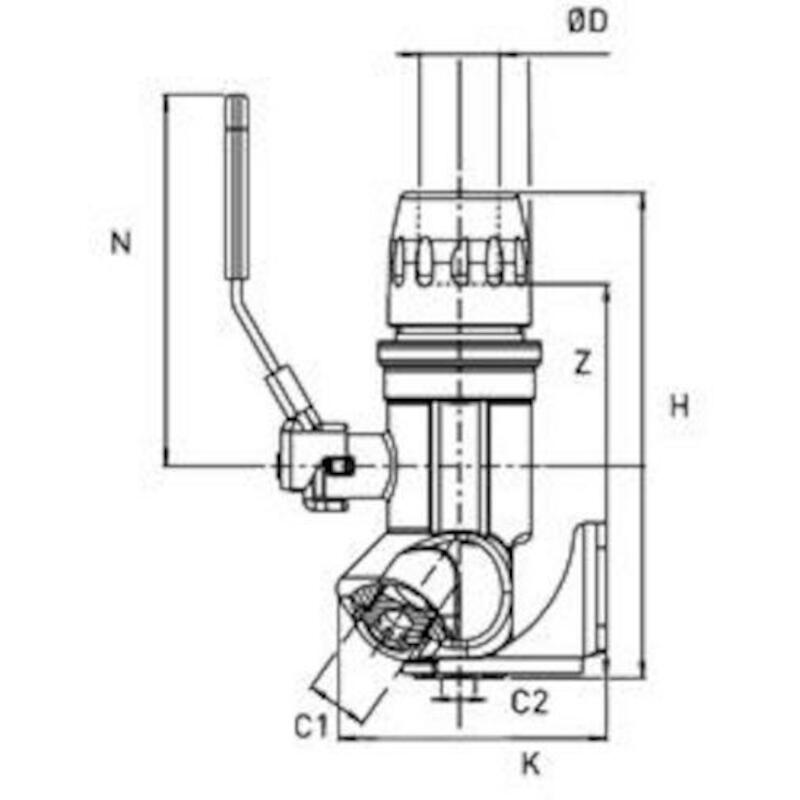 ROBINET BILLE+PLAQ.FIX.25MM 6693 25 21    TRANSAIR