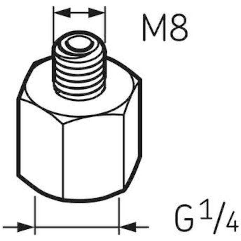 Skf - Reducer nipple for automatic lubricators - lapn 8 - g 1/4" female thread x M8x1.25 male thread - 01900148