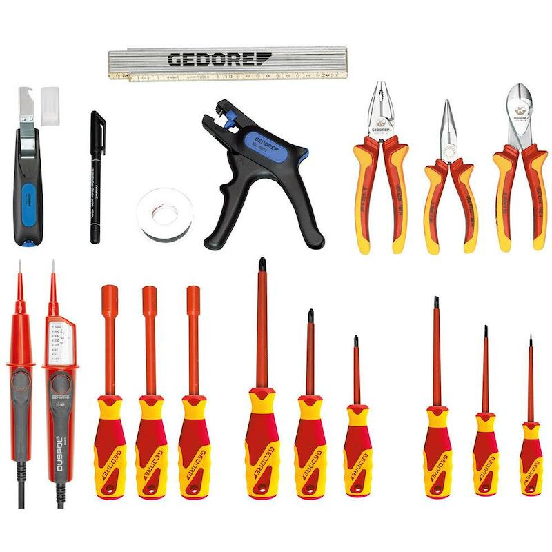 COFFRE À OUTILS ÉLECTRIC.   1091 (REMPLI)   GEDORE