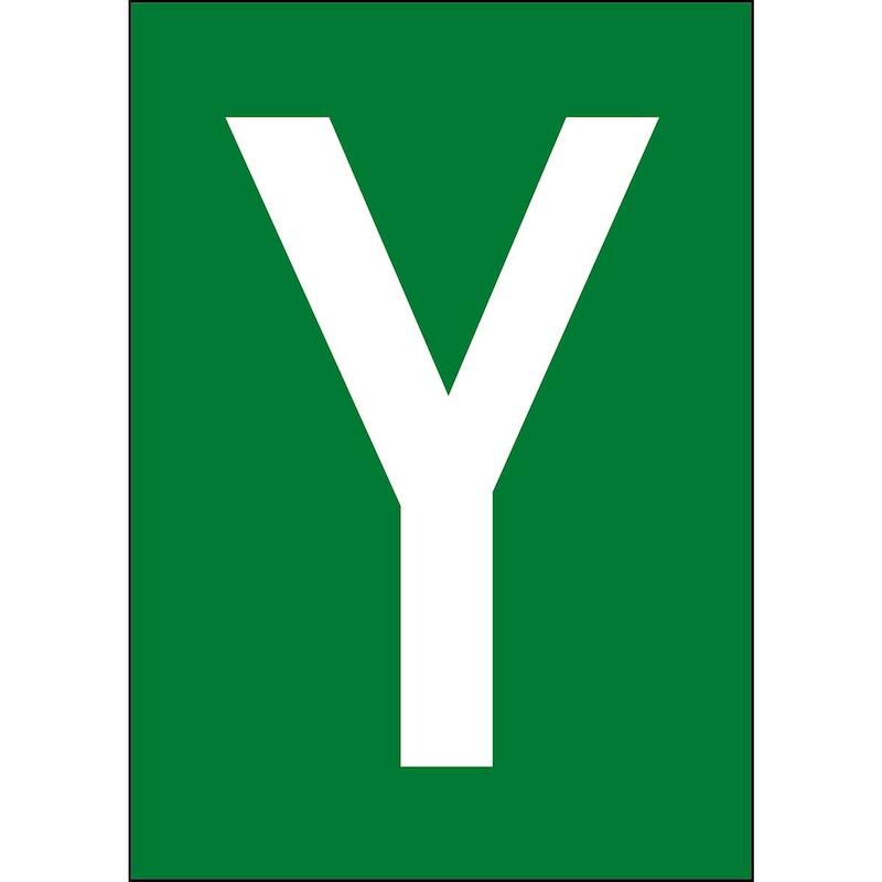 LETTER - BRADY 911148 - 'Y' WIT OP GROEN 210X297 MM (1 EA)
