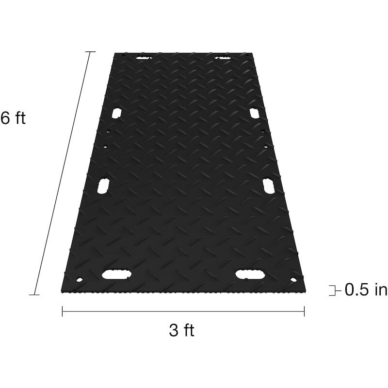 COMPOSIETMAT 244X122CM ZW.  TTMSMM03BL    TUFFTRAK