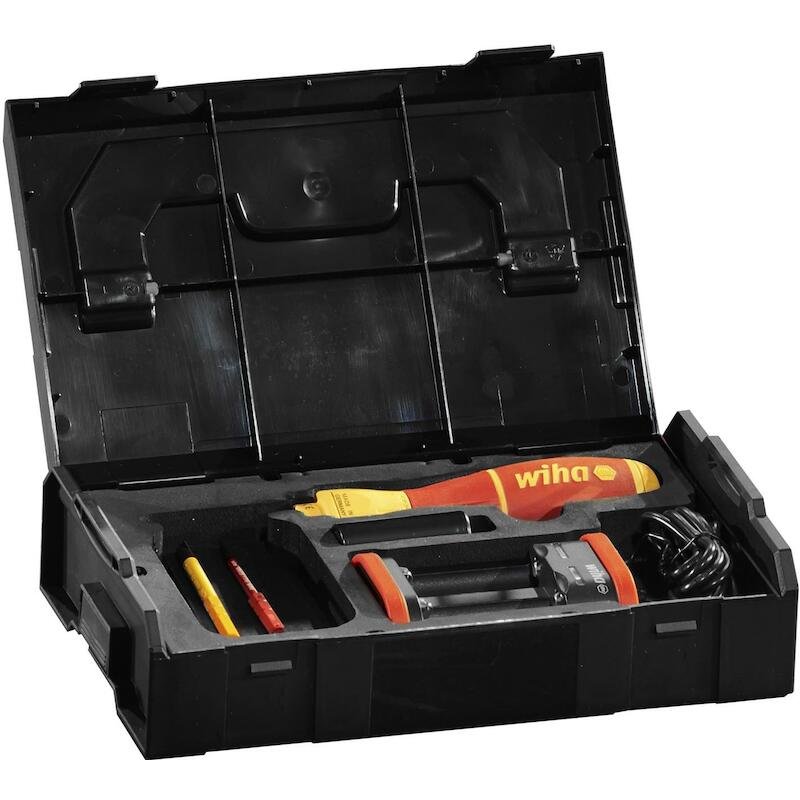 TOURNEVIS À ASSISTANCE ÉLECTRIQUE SPEEDE II 7 PCSAVEC EMBOUTS ISOLÉS SLIM, BATTERIES ET CHARGEUR USB DANS UNE MINI L-BOXX - 591T101 - WIHA