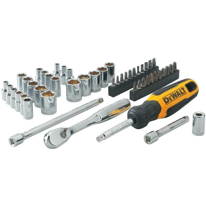 HANDDOPPENSET 1/4" + RATEL  DWMT81610-0 (50ST)DEWA