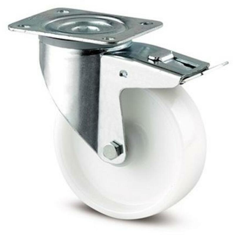 ROUE NYL. PIV/FREIN 200KG   3477-UOO-080-P62 TENTE