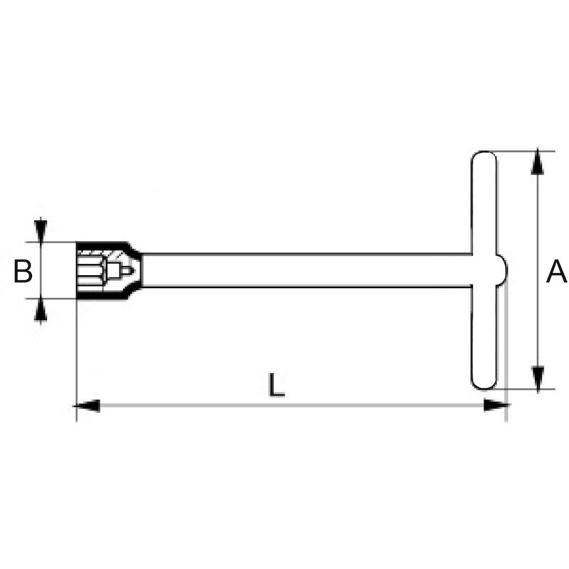 SOKSLEUTEL 6K.T-GREEP VDE   28MV 17MM  200MM BAHCO
