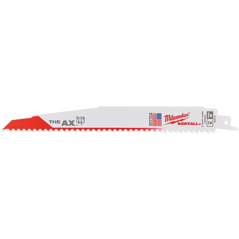 Milwaukee - Reciprozaagblad - Sawzall The ax - Hout met spijkers - 230 mm - 5 tpi - 5 stuks - 08119455