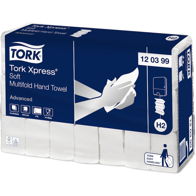 HANDDOEK ADVANC.INTERF.SOFT 120399-136ST-2L.  TORK