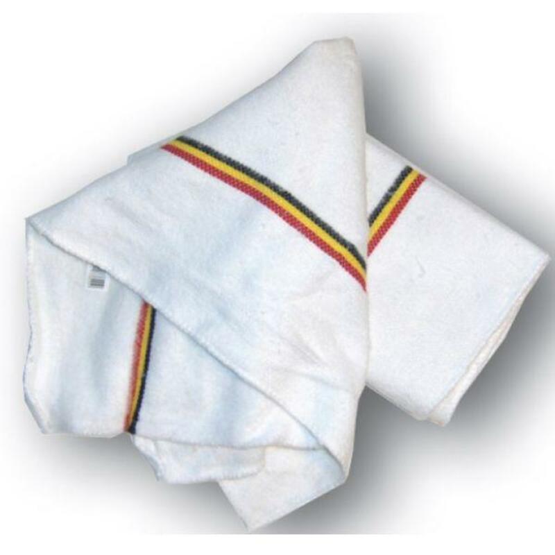 TORCHON DRAPEAU BELGE BLANC K1574