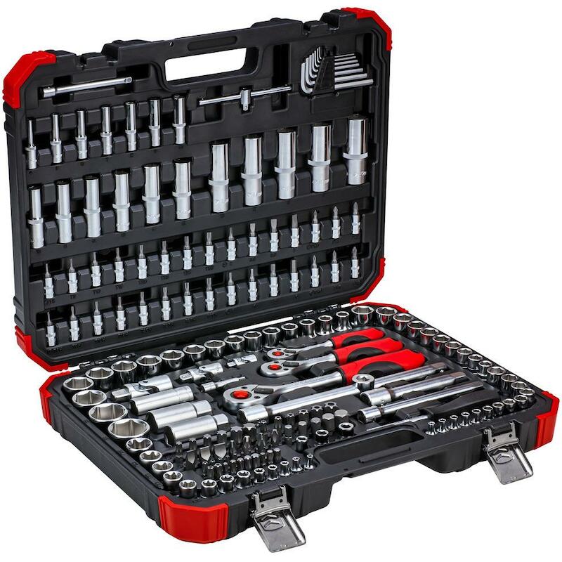 CLÉ CLIQ.+DOU.1/4"+1/2"+3/8 R4560(172PC)GEDORE RED