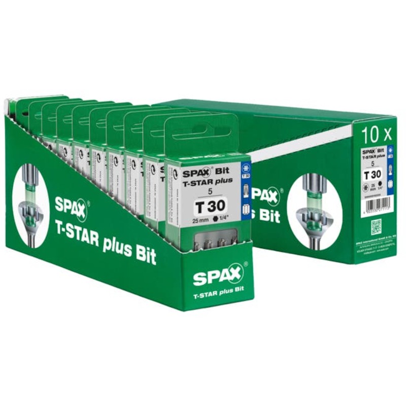 EMBOUT T30 X 25MM BLEU      T-STAR PLUS (5PC) SPAX