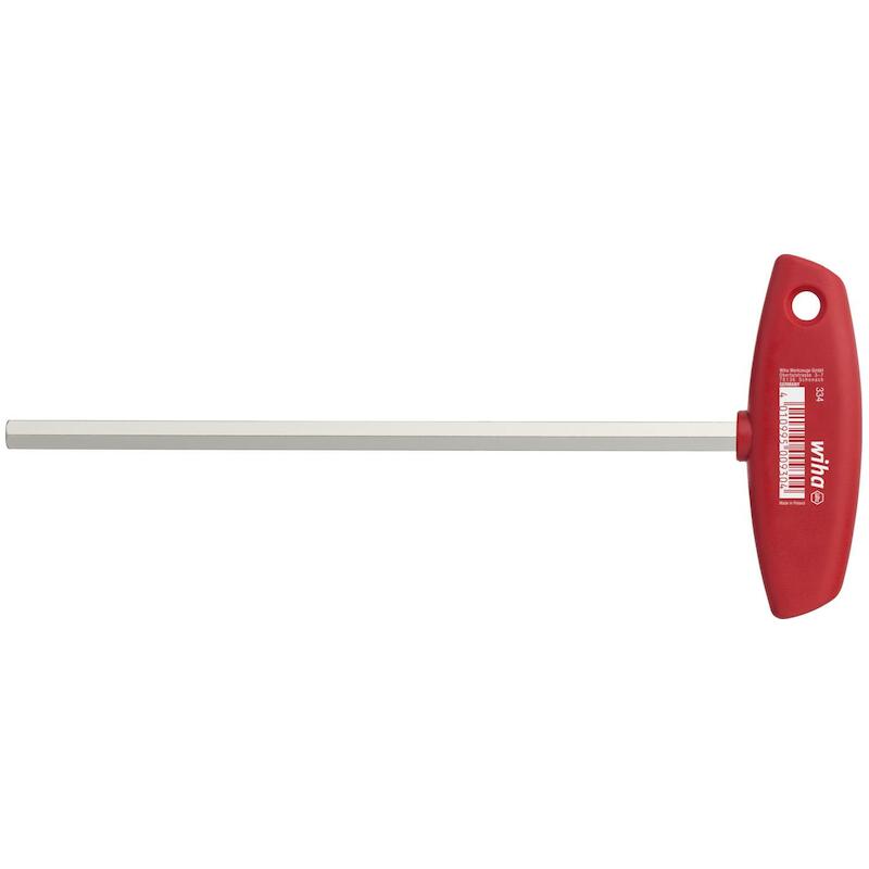 CLÉ MÂLE AVEC MANCHE EN T SIX PANS NICKELÉE BRILLANTE - 334040350 - WIHA
