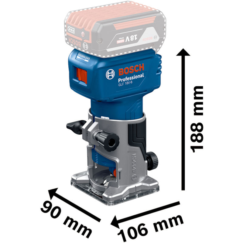 AFFLEUREUSE/ACCU 18V/BODY   GLF 18V-8 (L-BOXX)BOSC