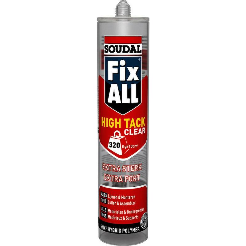 LIJM - SOUDAL FIX ALL HIGH TACK - TRANSPARANT KOKER 290 ML