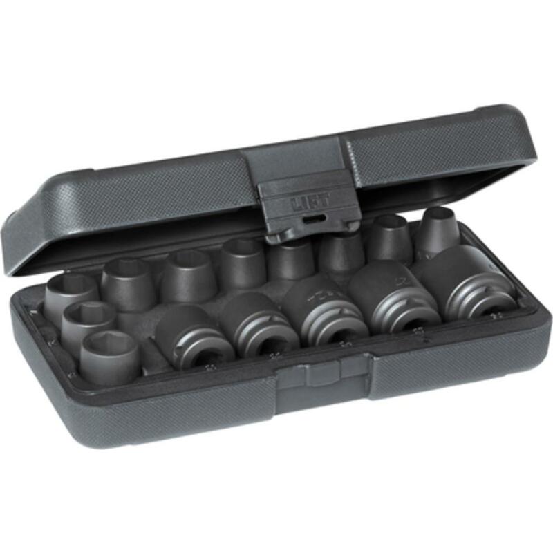 Gedore - k 19-015 - slagmoerdopsleutelset - 1/2" - 6-kant - 10-30 mm - 15-DELIG - 08102466