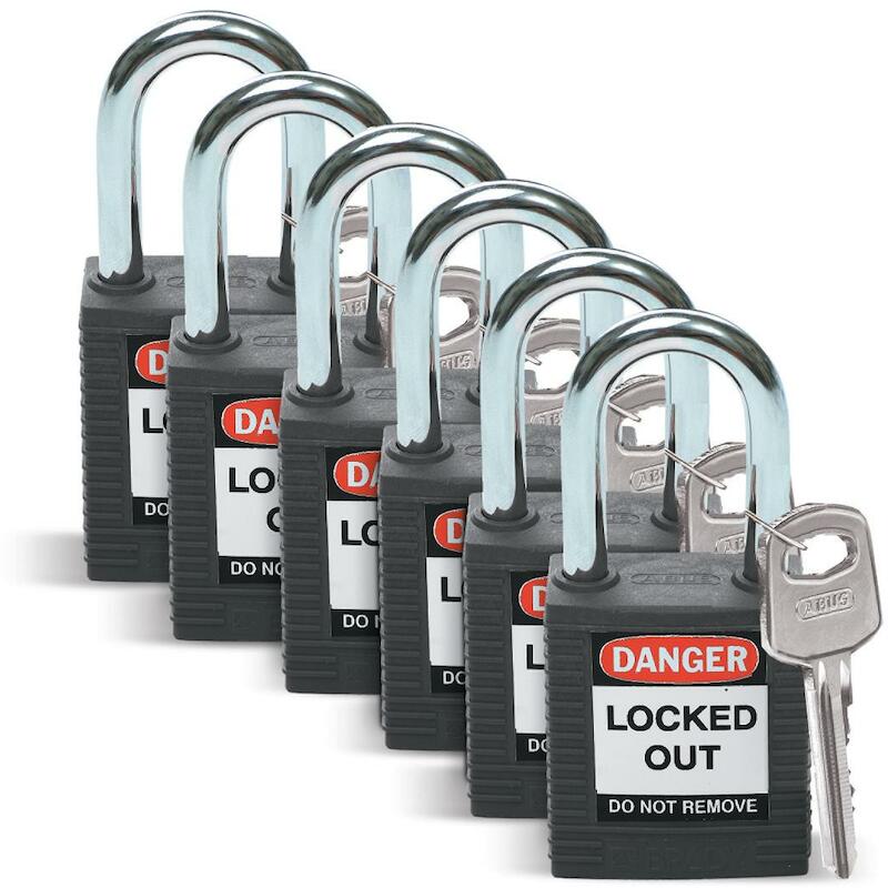 CADENAS DE SÉCURITÉ NOIR    051353 (6PCS)    BRADY
