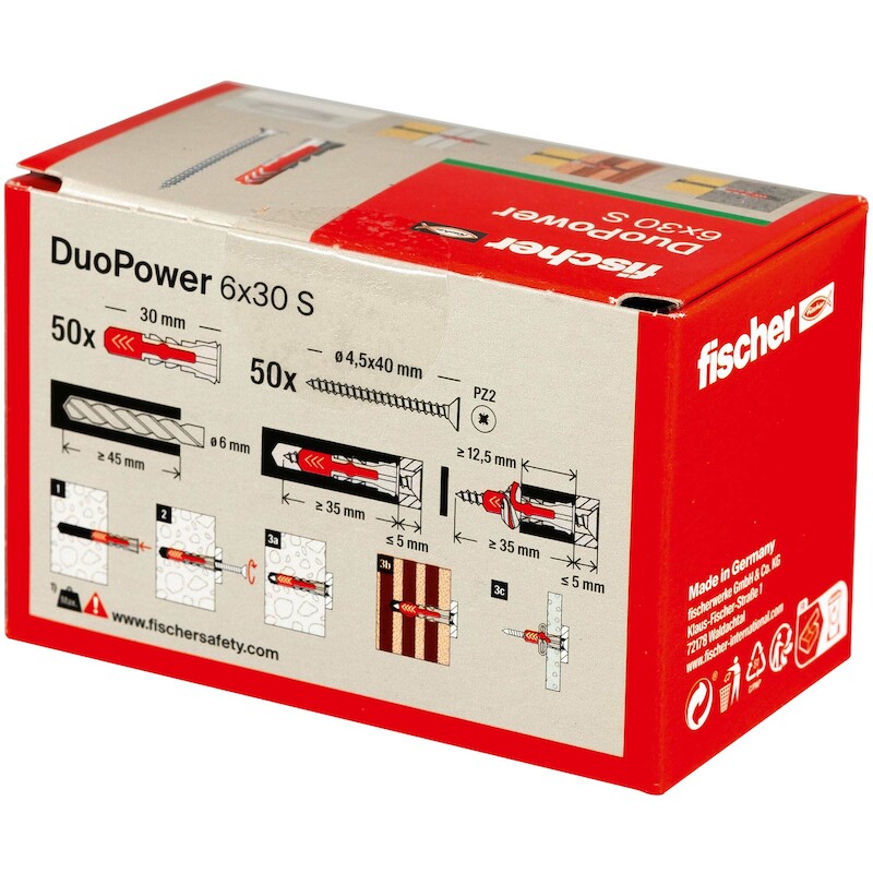 PLUG NYLON  6X30 S(+SCHROEF)DUOPOWER       FISCHER