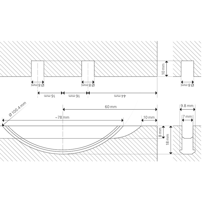 LAMELLENDEUVEL - LAMELLO DIVARIO - 25X75X9,7 MM (80 PAAR)