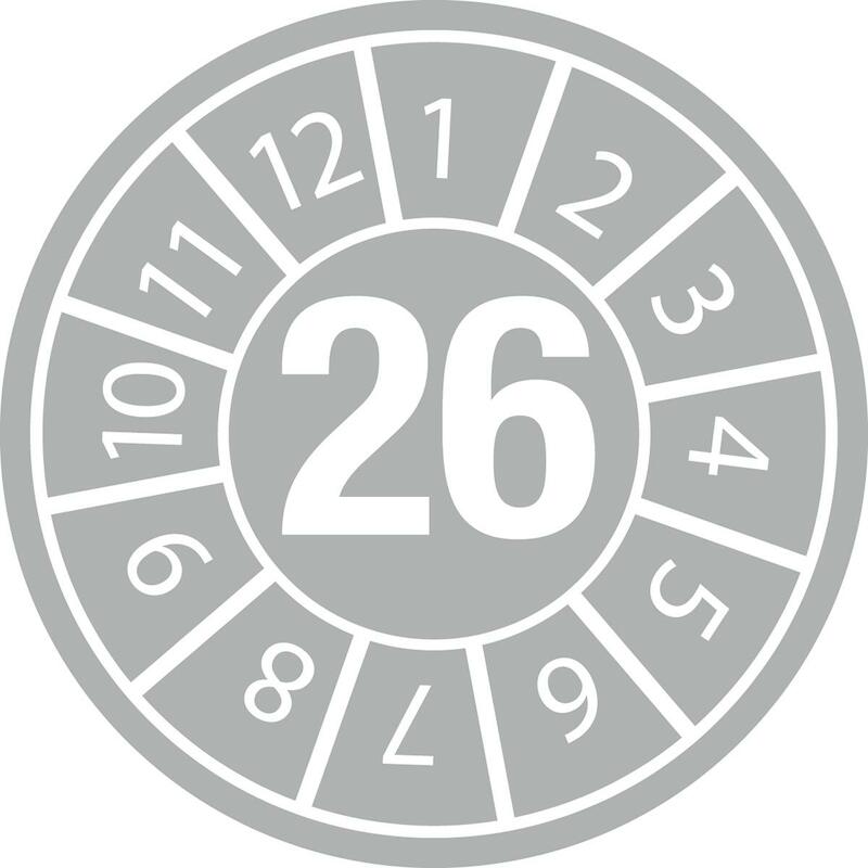 ÉCHÉANCE '26' BLANC/GRIS    833978(125) 35MM BRADY