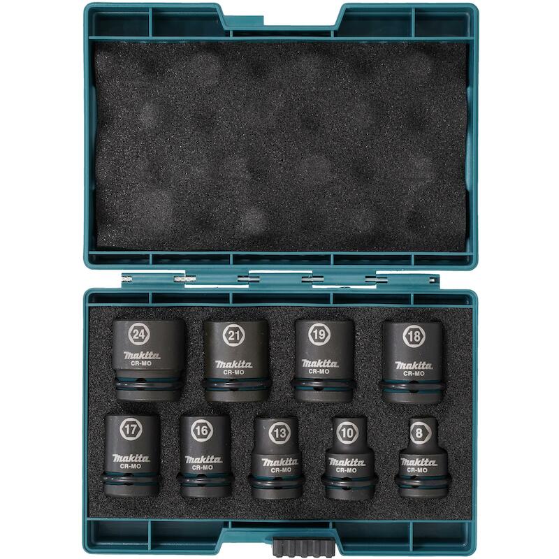 KRACHTDOPPENSET 1/2" 9 ST - E-16564 - MAKITA