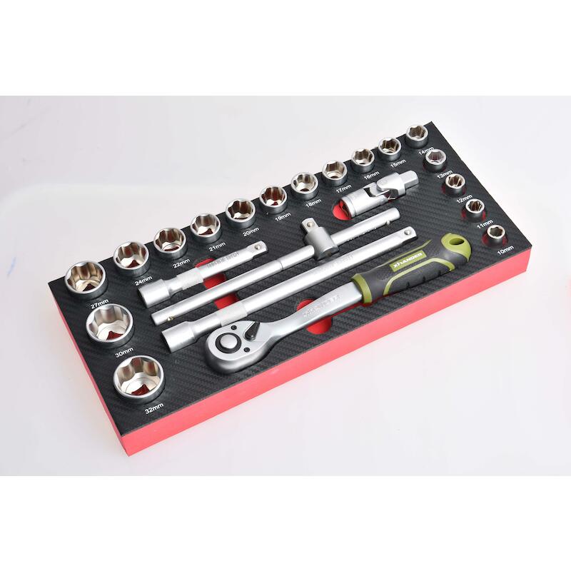 FOAM INLAY 1/2" HANDDOPPENSET MET RATEL 22 DELIG
