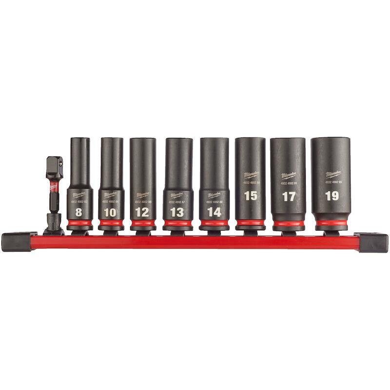 SLAGDOPPENSET HEX 1/4-3/8"  4932480455 (9ST) MILWA