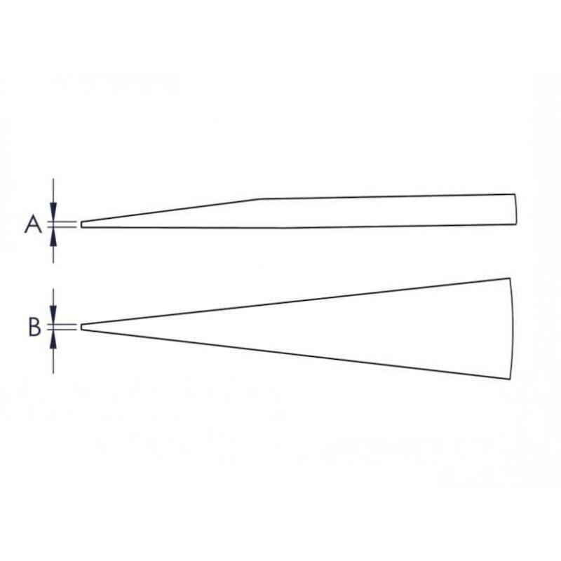 BRUCELLE PRÉCIS.POINTU INOX 92 21 02 (L=128)KNIPEX