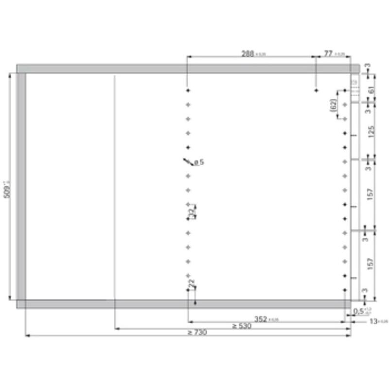 HETTICH 075941 TEKEN. SCHAAL 1:1 V.BUREAUCONTAINER