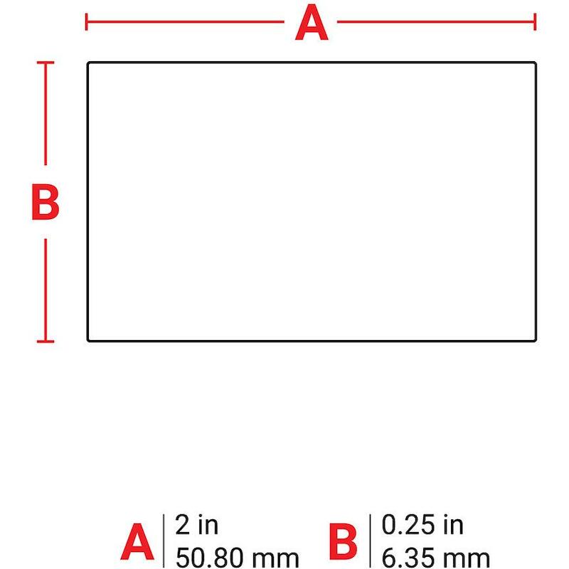 ETIQUETTE MAT AMBRE         139865(2500) 50,8X6,35